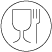 gray outline glass and fork icon