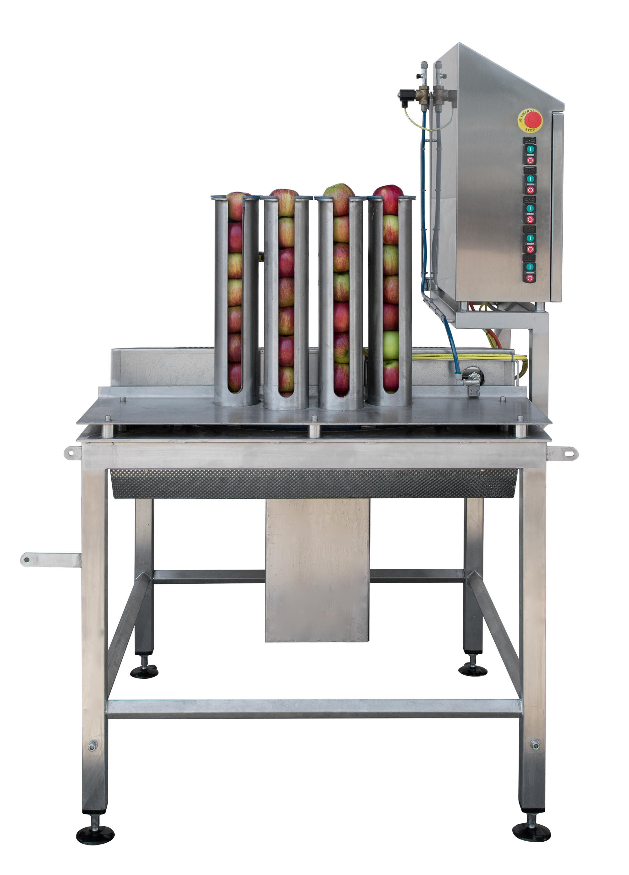 manual washer model RR8 with loaded apples cut out
