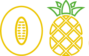 yellow pineapple melon icon